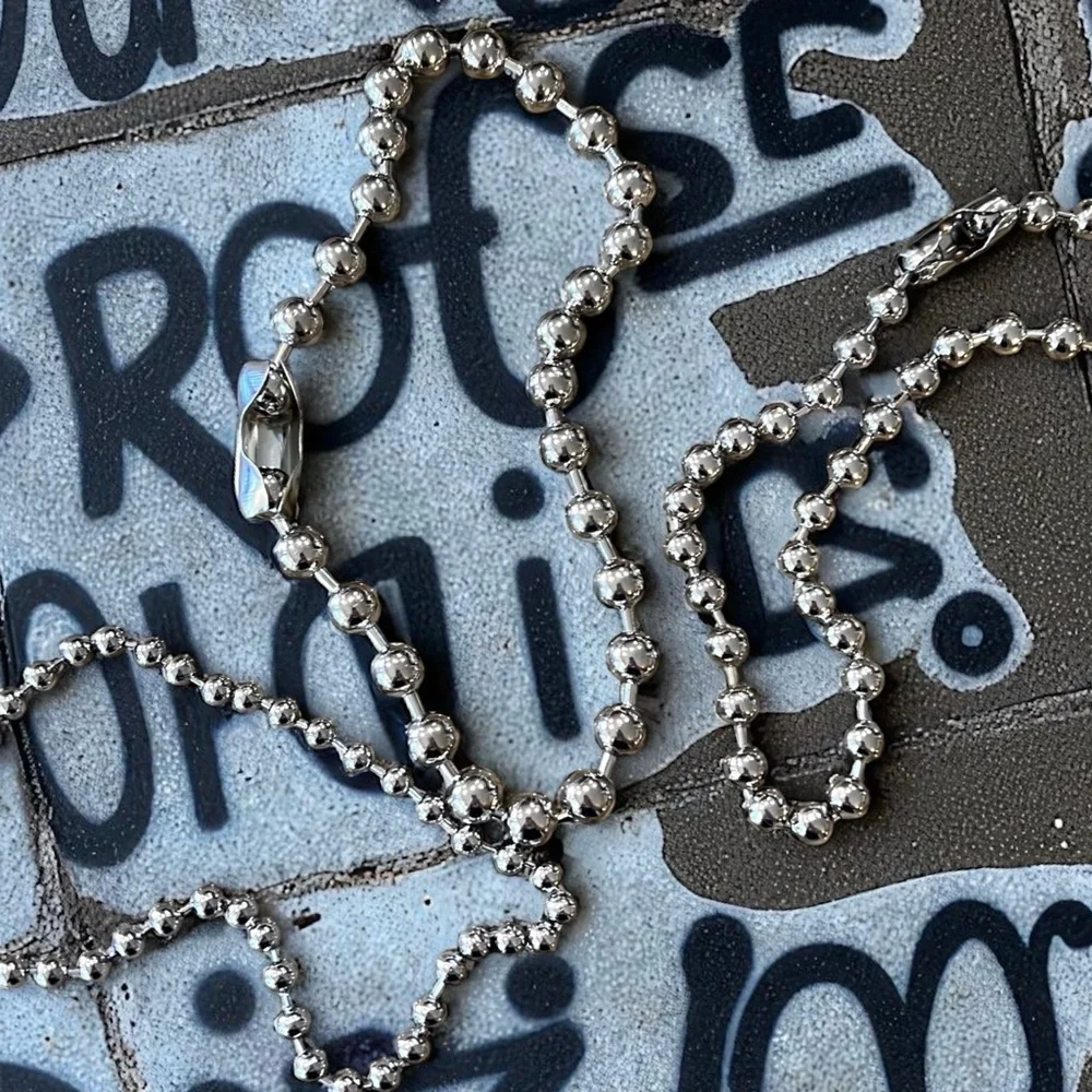 Ball Linked Chain Chunky Choker necklaces modern inspired look 3 different sizes